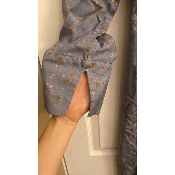 Jens Pirate Booty Women's Medium Blue Floral Maxi Twist Front Dress - Picture 5 of 8